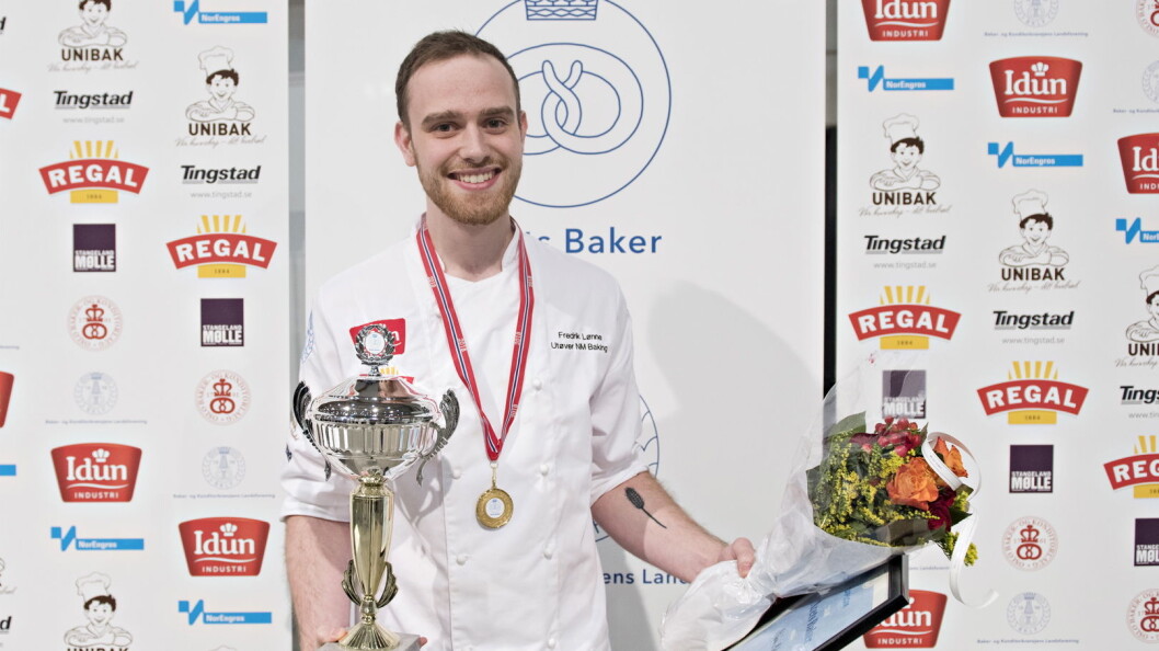 Nikolai Meling (24) er norgesmester baking. (Foto: Jon-Are Berg-Jacobsen, Vest Vind Media) Nikolai Meling (24) er norgesmester baking. (Foto: Jon-Are Berg-Jacobsen, Vest Vind Media)