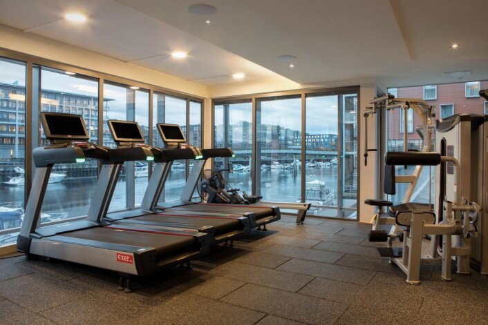 Utsikt mot Nidelva fra trimrommet på Scandic Nidelven. (Foto: Scandic Nidelven) Utsikt mot Nidelva fra trimrommet på Scandic Nidelven. (Foto: Scandic Nidelven)
