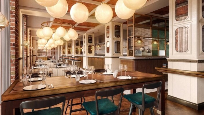 Brasseriet på Villa Copenhagen. (Illustrasjon: Nordic Hotels & Resorts) Brasseriet på Villa Copenhagen. (Illustrasjon: Nordic Hotels & Resorts)