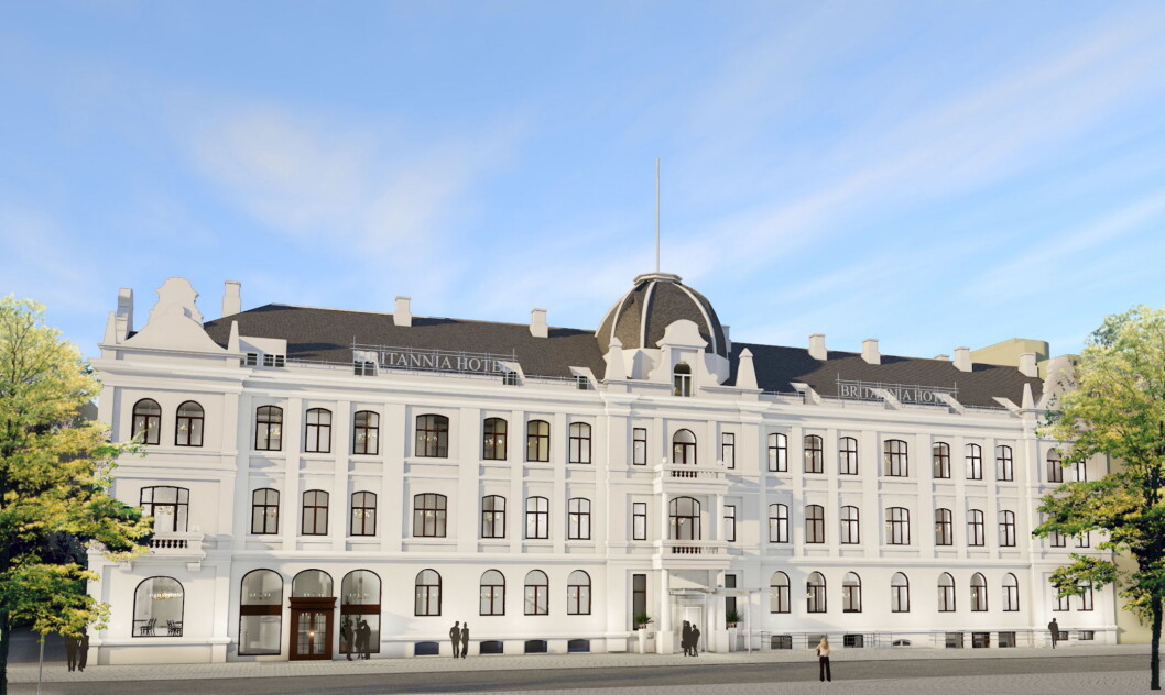 Britannia Hotel, som åpnes i april 2019, er nytt medlem i De Historiske Hotel & Spisesteder. (Illustrasjon: Britannia Hotel) Britannia Hotel, som åpnes i april 2019, er nytt medlem i De Historiske Hotel & Spisesteder. (Illustrasjon: Britannia Hotel)