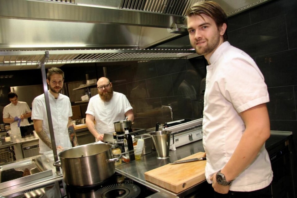 Jimmy Øien (fra venstre), Mads Revheim-Skjolden og Christopher Grude Christiansen er også med på eiersiden i Restaurant Rest. (Foto: Morten Holt)