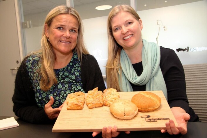 Markeds- og innovasjonsdirektør, Aina Hagen (til venstre) og digital- og PR-ansvarlig, Torunn Smedal Kallmyr hos Lantmännen Unibake. (Foto: Morten Holt) Markeds- og innovasjonsdirektør, Aina Hagen (til venstre) og digital- og PR-ansvarlig, Torunn Smedal Kallmyr hos Lantmännen Unibake. (Foto: Morten Holt)