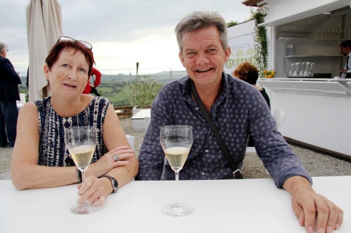 Gunvor S. Lie og Joar Monstad driver fortsatt med litt vinproduksjon. (Foto: Morten Holt) Gunvor S. Lie og Joar Monstad driver fortsatt med litt vinproduksjon. (Foto: Morten Holt)