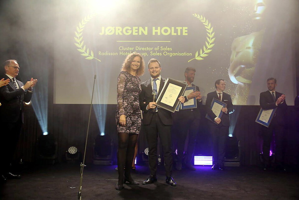 Jørgen Holte fra Radisson Hotel Group er kåret til «Årets unge leder i reisebransjen» 2018. (Foto: Camilla Bergan)