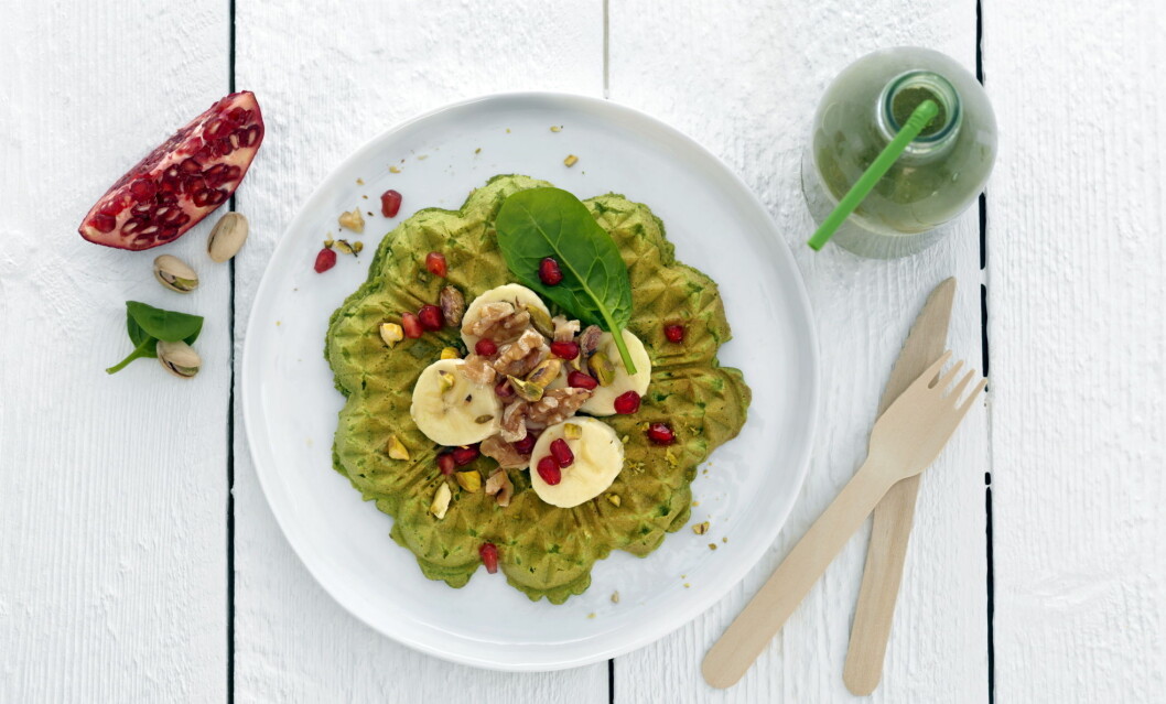 Hva med smoothievafler på vaffeldagen? (Foto: Fjordland) Hva med smoothievafler på vaffeldagen? (Foto: Fjordland)