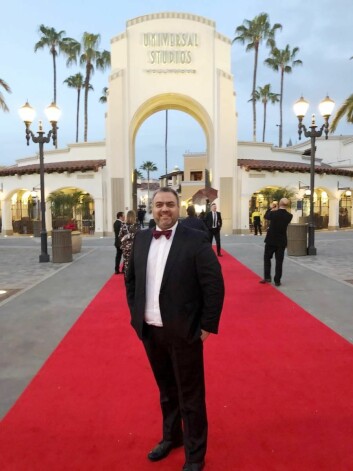 Ronny Gjøse var i Hollywood for motta prisen. (Foto: Pink Fish)