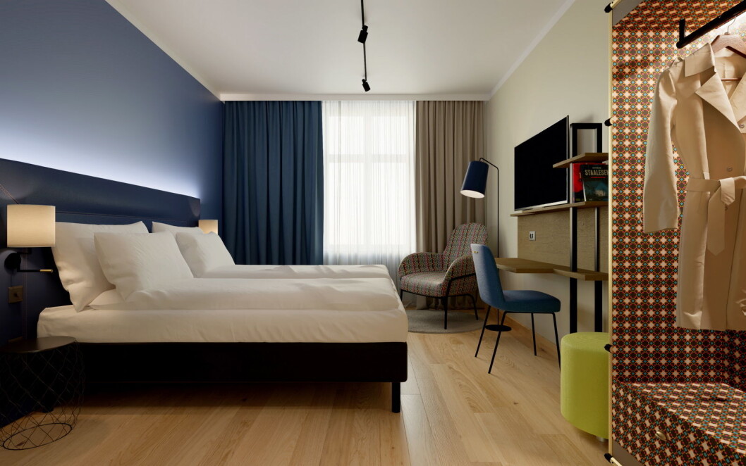 Fra et av rommene på Scandic Torget Bergen. (Foto: Scandic Hotels) Fra et av rommene på Scandic Torget Bergen. (Foto: Scandic Hotels)