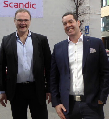Gründer og daglig leder for Greenway-Norge, Jan-Erik Pavels Smith (til venstre), sammen med avtroppende direktør for mat og drikke i Scandic Hotels Norge, Morten Malting<em>.</em> Gründer og daglig leder for Greenway-Norge, Jan-Erik Pavels Smith (til venstre), sammen med avtroppende direktør for mat og drikke i Scandic Hotels Norge, Morten Malting<em>.</em>
