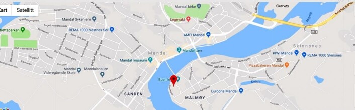 Her ligger Mandal Hotel. Her ligger Mandal Hotel.