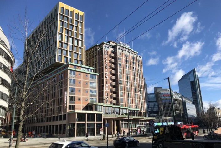 Clarion Hotel The Hub ligger sentralt i Oslo. (Foto: Morten Holt) Clarion Hotel The Hub ligger sentralt i Oslo. (Foto: Morten Holt)