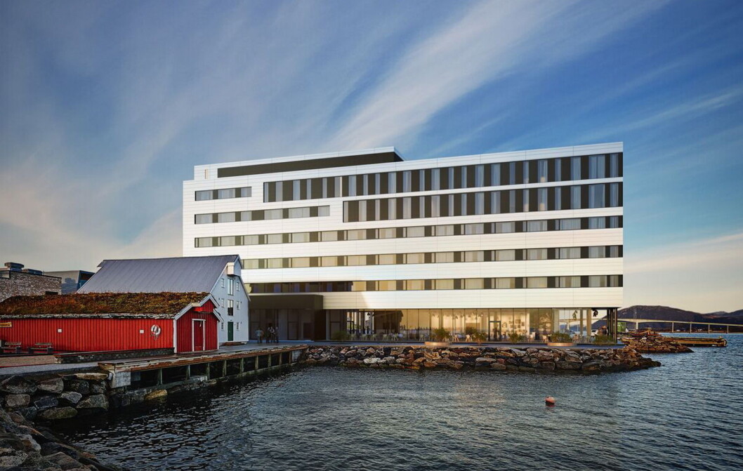 Slik blir Scandic Sortland, som etter planen skal åpnes i 2021. (Illlustrasjon: Scandic Hotels) Slik blir Scandic Sortland, som etter planen skal åpnes i 2021. (Illlustrasjon: Scandic Hotels)