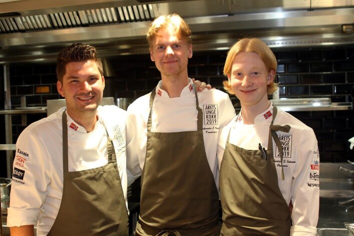 Stian Gregersen (fra venstre), Aleksander Løkkeberg Vartdal og Sebastian Skauen Johnsen. (Foto: Morten Holt) Stian Gregersen (fra venstre), Aleksander Løkkeberg Vartdal og Sebastian Skauen Johnsen. (Foto: Morten Holt)