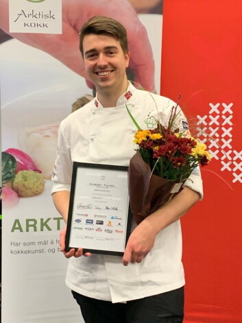 Kristoffer Myrvoll fra restaurant Lyst På i Bodø er vinner av Arktisk kokk 2019. (Foto: Eirik Nilssen, Matbyrået Impuls) Kristoffer Myrvoll fra restaurant Lyst På i Bodø er vinner av Arktisk kokk 2019. (Foto: Eirik Nilssen, Matbyrået Impuls)