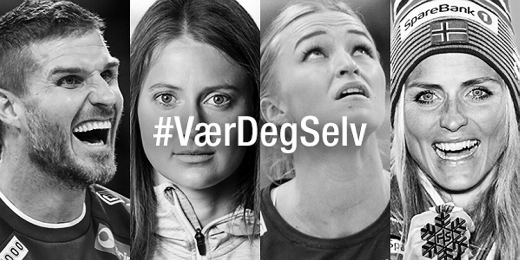 Fra venstre Bjarte Myrhol, Ingvild Flugstad Østberg, Stine Bredal Oftedal og Therese Johaug slår et slag for mangfold og inkludering. (Foto: Scandic) Fra venstre Bjarte Myrhol, Ingvild Flugstad Østberg, Stine Bredal Oftedal og Therese Johaug slår et slag for mangfold og inkludering. (Foto: Scandic)