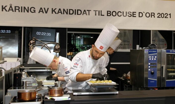 Øyvind Bøe Dalelv vant sølv i Årets kokk 2017. Denne gangen ble det bronse for Bodø-kokken. (Foto: Heidi Fjelland)