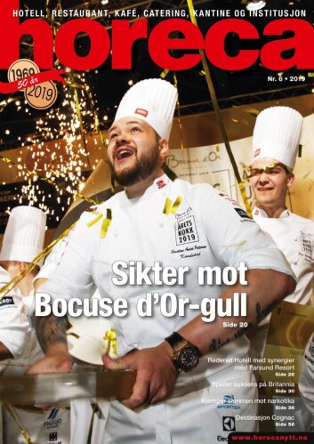 Forsiden på Horecas sjette utgave i 2019. (Foto: Heidi Fjelland/layout: Tove Sissel Larsgård) Forsiden på Horecas sjette utgave i 2019. (Foto: Heidi Fjelland/layout: Tove Sissel Larsgård)