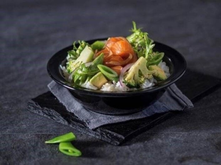 Pink Fish deltok med sin amerikanske poké som inneholder friske og sprøe grønnsaker, rå laks, chilimajones, lime, soyasaus og ris/quinoa. Pink Fish deltok med sin amerikanske poké som inneholder friske og sprøe grønnsaker, rå laks, chilimajones, lime, soyasaus og ris/quinoa.