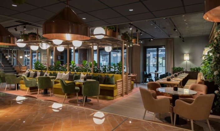 Den nye restauranten Skabos Hage på nyrenoverte Scandic Sjølyst. (Foto: Scandic Hotels) Den nye restauranten Skabos Hage på nyrenoverte Scandic Sjølyst. (Foto: Scandic Hotels)