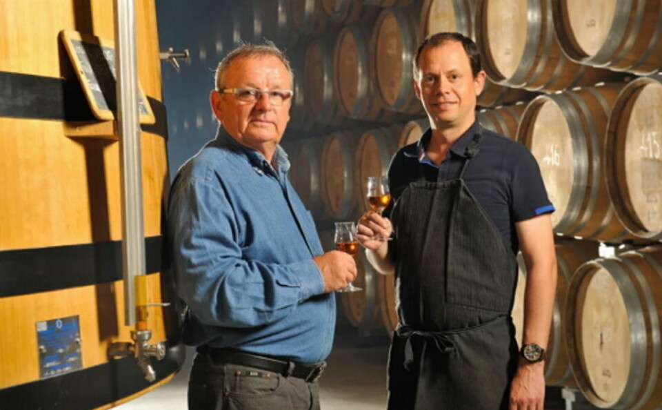 5. generasjons vinmaker Michel Vallet og 6. generasjons vinmaker Laurent Vallet. (Foto: Château Montifaud)