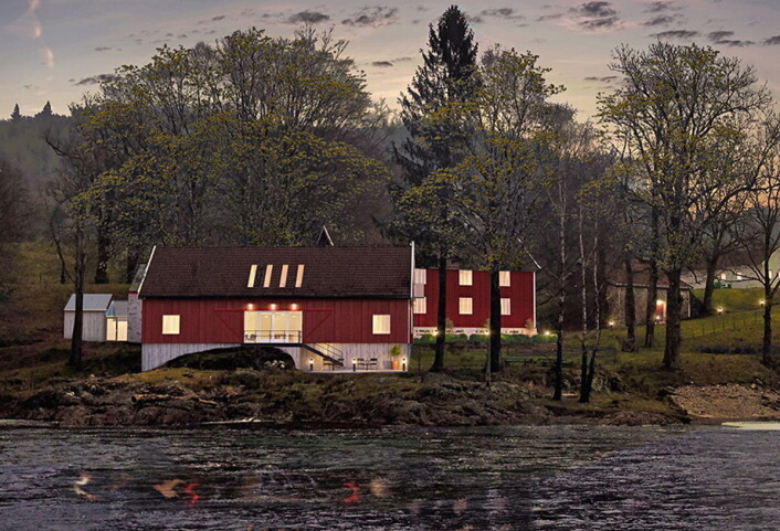 De nye overnattingsstedene sett fra elva. (Illustrasjon: Boen Gård) De nye overnattingsstedene sett fra elva. (Illustrasjon: Boen Gård)