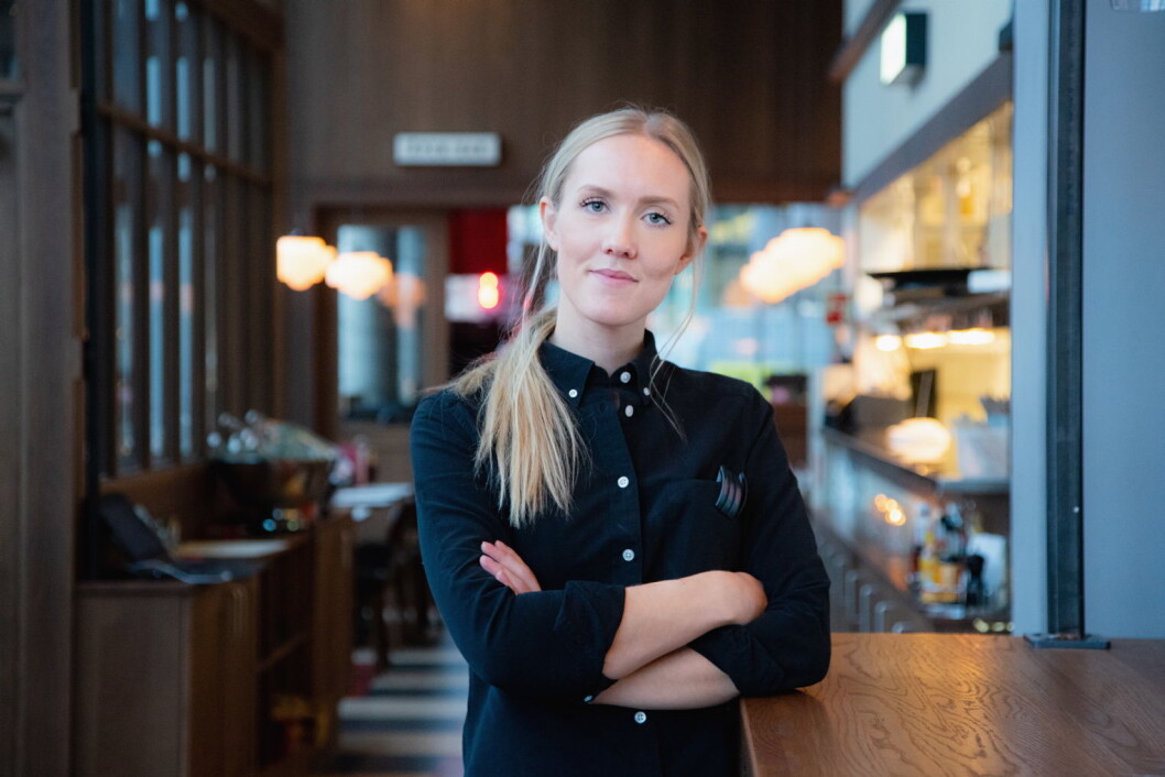Daglig leder ved Døgnvill Burger Bjørvika i Oslo, Oda Buskenes Andersen. (Foto: Thomas Brun / NTB Kommunikasjon) Daglig leder ved Døgnvill Burger Bjørvika i Oslo, Oda Buskenes Andersen. (Foto: Thomas Brun / NTB Kommunikasjon)