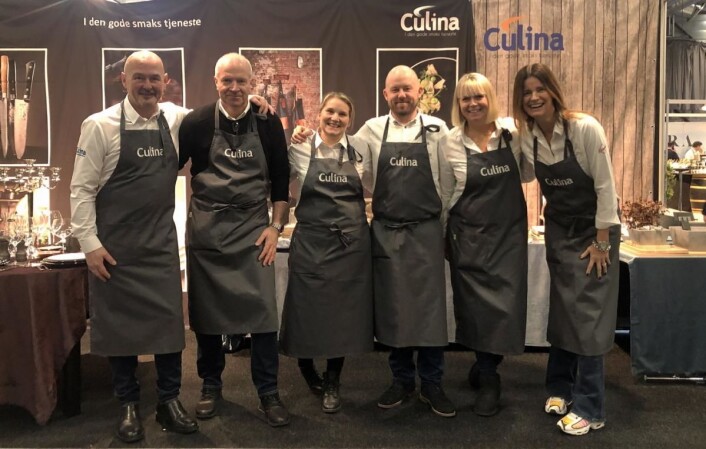 Culina på stand på Gress-messen; Fra venstre Pål Byhring-Enger, Tor Sandnes, Mette Haugland, Erik Engeseth, Kathrine Starheim og Mette Wangen. Culina på stand på Gress-messen; Fra venstre Pål Byhring-Enger, Tor Sandnes, Mette Haugland, Erik Engeseth, Kathrine Starheim og Mette Wangen.