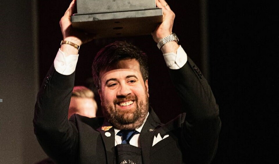 Francesco Marzola  er vinneren av Norsk Vinkelnermesterskap 2020. (Foto: Arrangøren)