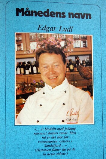 Edgar Ludl, månedens navn i Storkjøkken i 1982. (Faksimile fra Storkjøkken) Edgar Ludl, månedens navn i Storkjøkken i 1982. (Faksimile fra Storkjøkken)