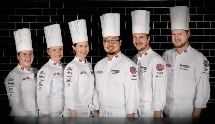 Kokkelandslaget Community Catering. (Foto: Eirik Nilsen, Matbyrået Impuls) Kokkelandslaget Community Catering. (Foto: Eirik Nilsen, Matbyrået Impuls)