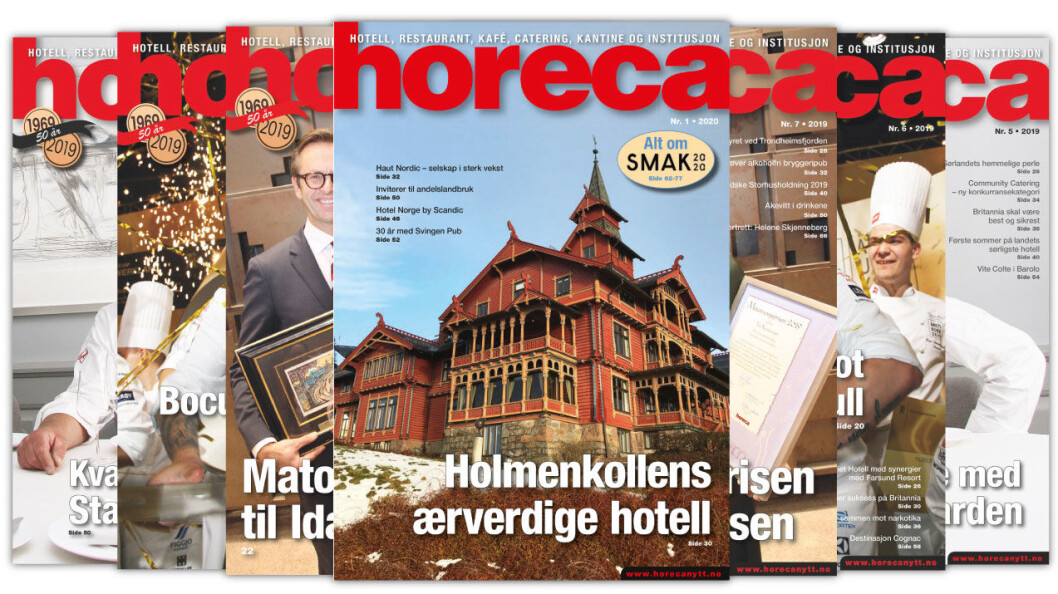 Forsiden på Horecas første utgave i 2020. (Foto: Morten Holt/layout: Tove Sissel Larsgård) Forsiden på Horecas første utgave i 2020. (Foto: Morten Holt/layout: Tove Sissel Larsgård)