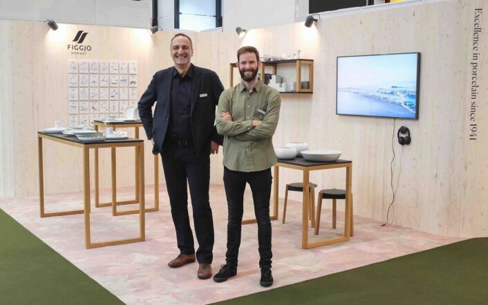 Francois L. Kolz, salgsansvarlig Figgjo Export, og Christian G. Vassdal, markedsansvarlig i Figgjo. (Foto: Nils Vanebo) Francois L. Kolz, salgsansvarlig Figgjo Export, og Christian G. Vassdal, markedsansvarlig i Figgjo. (Foto: Nils Vanebo)
