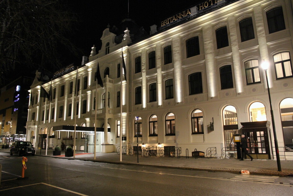 Britannia Hotel stenges fra mandag 16. mars klokka 12. (Foto: Morten Holt)