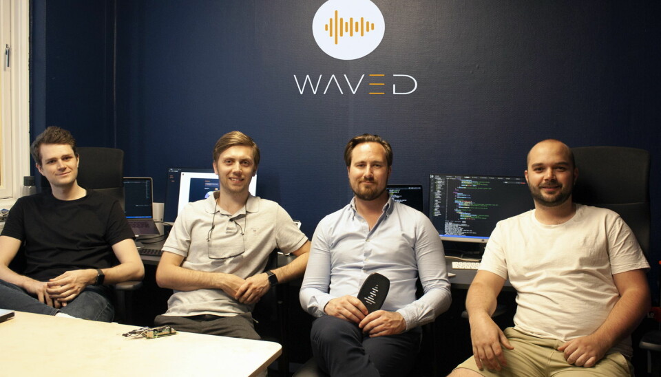 Teamet i Waved: Daniel Harper (daglig leder), Fredrik Sande, Jonas Andersen og Endre Hauge Paulsen. (Foto: Waved)