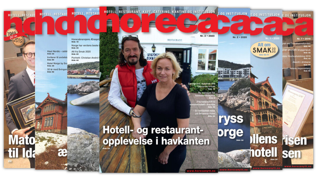 Forsiden på Horecas tredje utgave i 2020. (Foto: Morten Holt/layout: Tove Sissel Larsgård) Forsiden på Horecas tredje utgave i 2020. (Foto: Morten Holt/layout: Tove Sissel Larsgård)