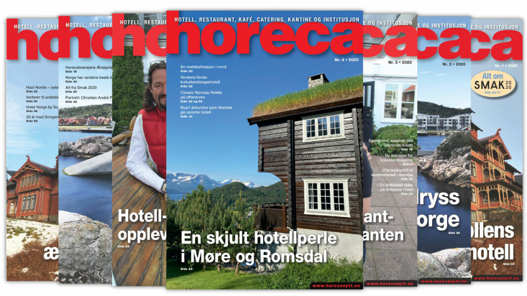 Forsiden på Horecas fjerde utgave i 2020. (Foto: Morten Holt/layout: Tove Sissel Larsgård)