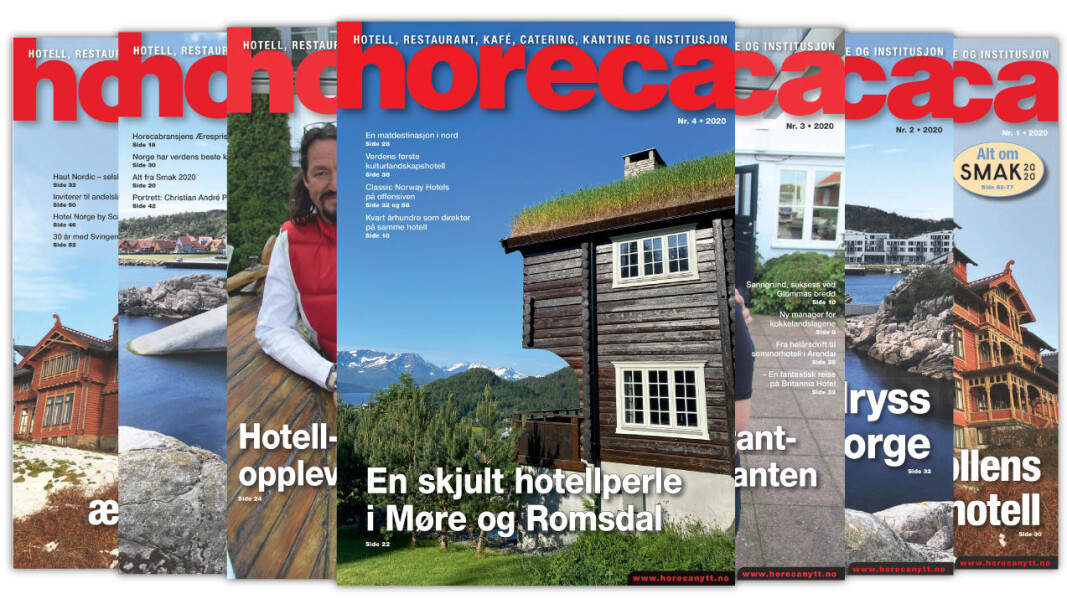 Forsiden på Horecas fjerde utgave i 2020. (Foto: Morten Holt/layout: Tove Sissel Larsgård) Forsiden på Horecas fjerde utgave i 2020. (Foto: Morten Holt/layout: Tove Sissel Larsgård)