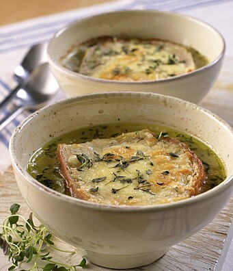 Løksuppe er varmende høstmat. (Foto: OFG) Løksuppe er varmende høstmat. (Foto: OFG)