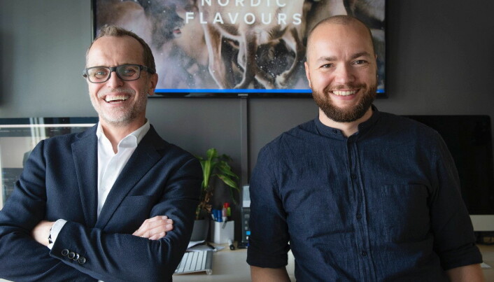 «Home of Nordic Flavours» er produsert av Berre Kommunikasjonsbyrå. Fra venstre Lasse Berre og Morten Warholm Haugen (regissør og kreativ leder i Berre Kommunikasjonsbyrå). (Foto: Berre Kommunikasjonsbyrå/Markus Nymo Foss)