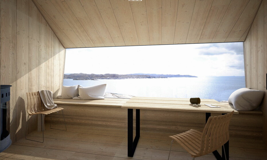 Ikke noe å si på utsikten fra hyttene. (Foto: Holon Arkitektur)