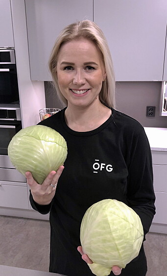 Ernæringsrådgiver Iselin Bostrand Sagen anbefaler hodekål - for helsens skyld. (Foto: OFG) Ernæringsrådgiver Iselin Bostrand Sagen anbefaler hodekål - for helsens skyld. (Foto: OFG)