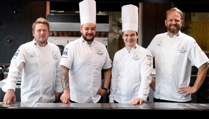 Det norske teamet i Bocuse d'Or Europe 2020. (Foto: Jonas Haarr Friestad/Norsk Gastronomi) Det norske teamet i Bocuse d'Or Europe 2020. (Foto: Jonas Haarr Friestad/Norsk Gastronomi)