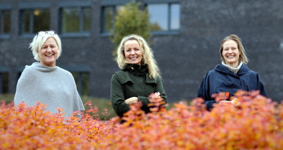 Inviterer til Vintersmak i Stavanger. Fra venstre Anita Løyning (NKL Rogaland, Lærlingekompaniet), Kristin Austigard (Det Norske Måltid) og Maren Skjelde (Gladmat)- (Foto: Det Norske Måltid)