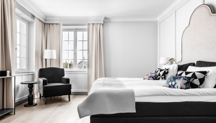 Fra et av rommene på Hotel Reisen. Fra et av rommene på Hotel Reisen.