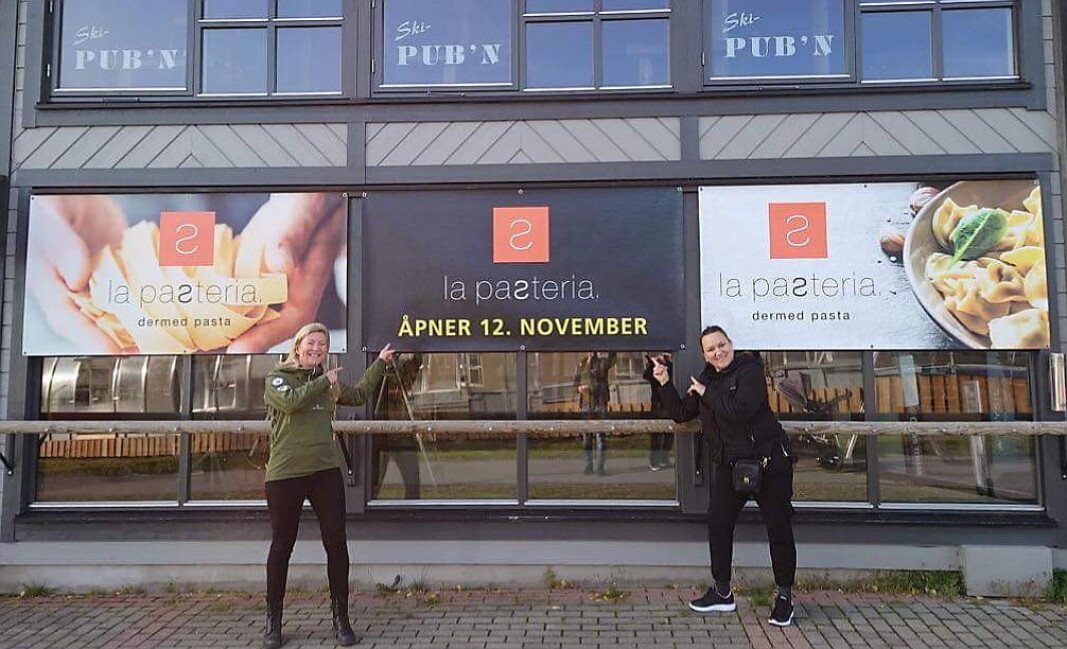 Anett March og Djaki Shefked utenfor lokalet til La Pasteria, som åpnes nå i november. (Foto: Vidar Odden) Anett March og Djaki Shefked utenfor lokalet til La Pasteria, som åpnes nå i november. (Foto: Vidar Odden)