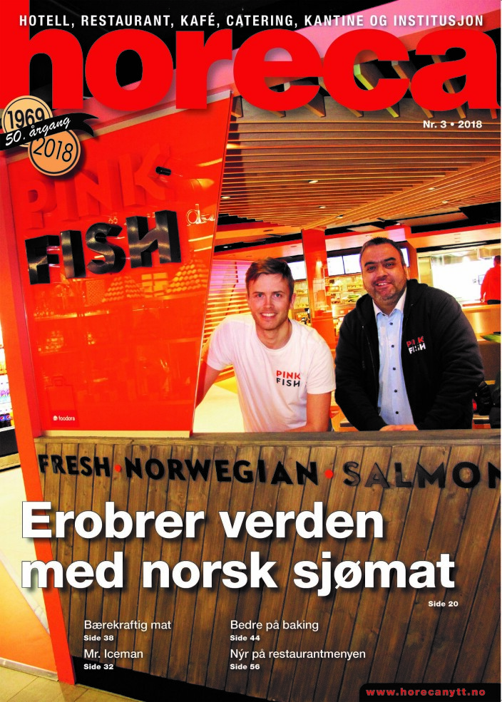 Omslaget på Horecas tredje utgave i 2018. (Foto: Morten Holt/layout: Tove Sissel Larsgård)