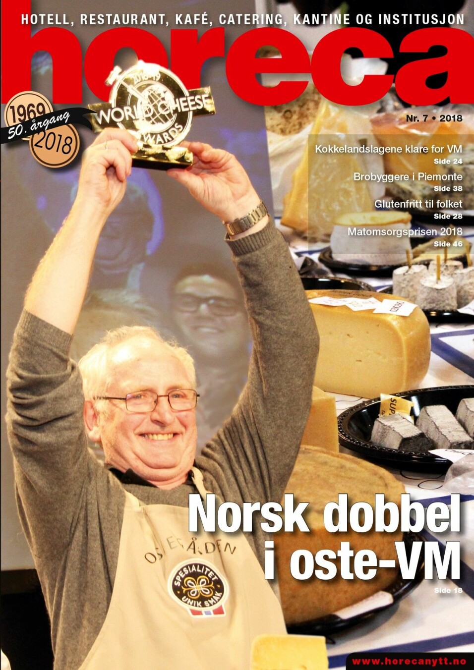 Forsiden på Horeca nummer 7 2018, som har utgivelse i slutten av november. (Foto: Morten Holt/layout: Tove Sissel Larsgård)