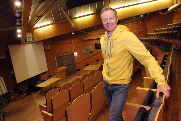 Det er også en stor aula til disposisjon i Vikingskipet. (Foto: Morten Holt) Det er også en stor aula til disposisjon i Vikingskipet. (Foto: Morten Holt)