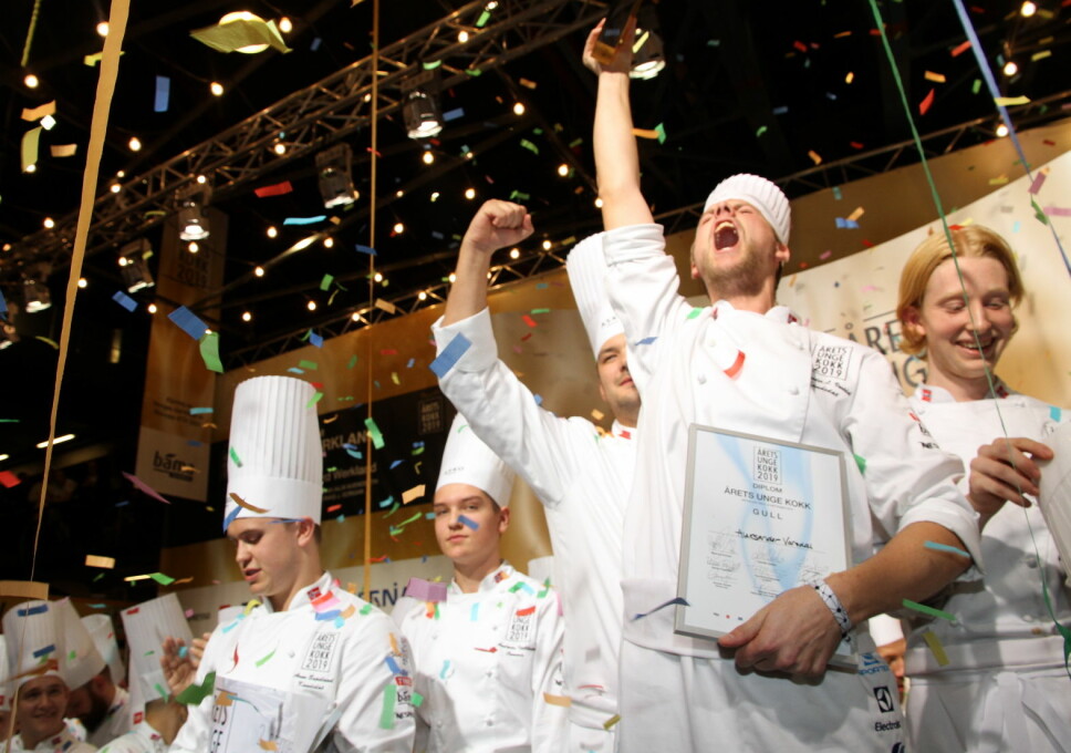 Årets unge kokk ble for første gang arrangert i 2019, og vinneren ble Aleksander Vartdal, kjøkkensjef på Happolati i Oslo. (Foto: Heidi Fjelland, arkiv)