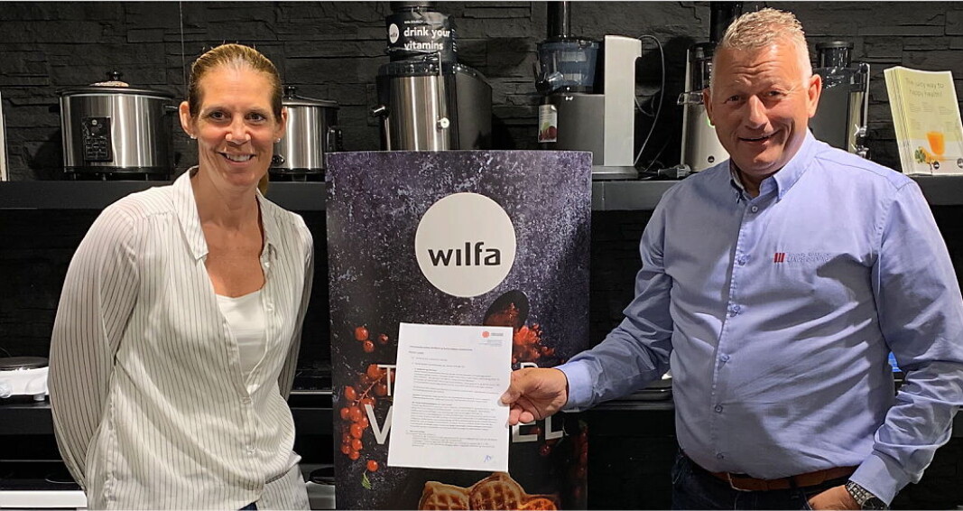 Guri Brennhovd i Wilfa Norge (til venstre) og Espen Wasenius i NKL. (Foto: Wilfa) Guri Brennhovd i Wilfa Norge (til venstre) og Espen Wasenius i NKL. (Foto: Wilfa)