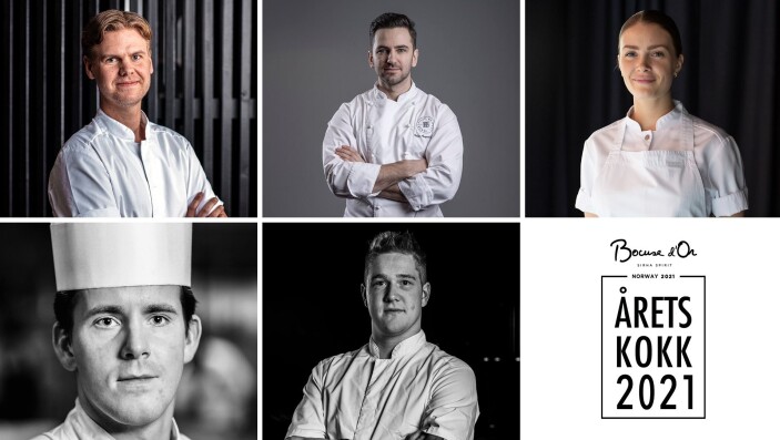 Dette er deltakerne i Årets kokk 2021 (Foto: Fredrik Ringe, Tom Haga, Stian Broch, Henriette Heimdal, Wl Lee-Wright) Dette er deltakerne i Årets kokk 2021 (Foto: Fredrik Ringe, Tom Haga, Stian Broch, Henriette Heimdal, Wl Lee-Wright)